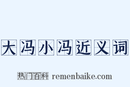 大冯小冯近义词是什么意思的图片